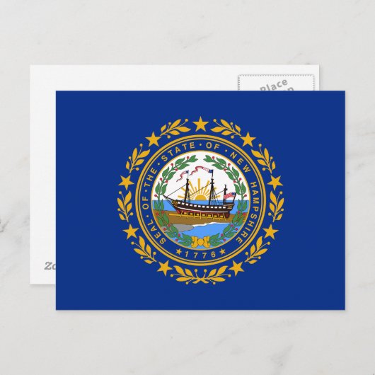 New Hampshire State Flag Briefkaart (Voorkant / Achterkant)