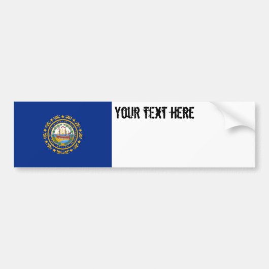 New Hampshire State Flag Bumpersticker (Voorkant)