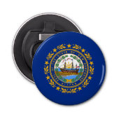 New Hampshire State Flag Button Flesopener (Voorkant)