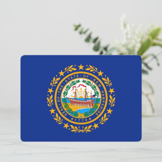 New Hampshire State Flag Design (Staand voorkant)