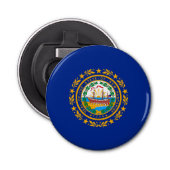 New Hampshire State Flag Design Button Flesopener (Voorkant)