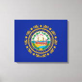 New Hampshire State Flag Design Canvas Afdruk (Voorkant)