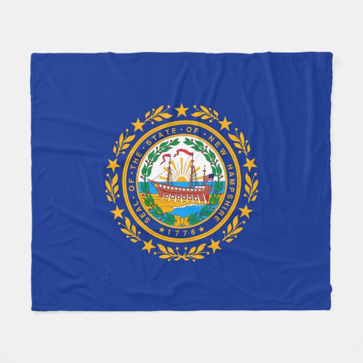 New Hampshire State Flag Design Fleece Deken (Voorkant (Horizontaal))