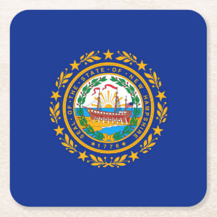 New Hampshire State Flag Design Kartonnen Onderzetters