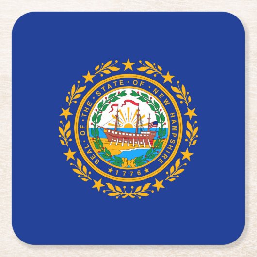 New Hampshire State Flag Design Kartonnen Onderzetters (Voorkant)