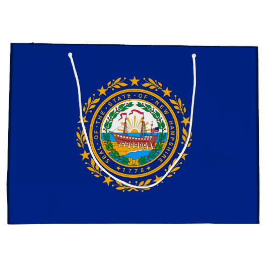 New Hampshire State Flag Design Large Cadeautasje (Achterkant)