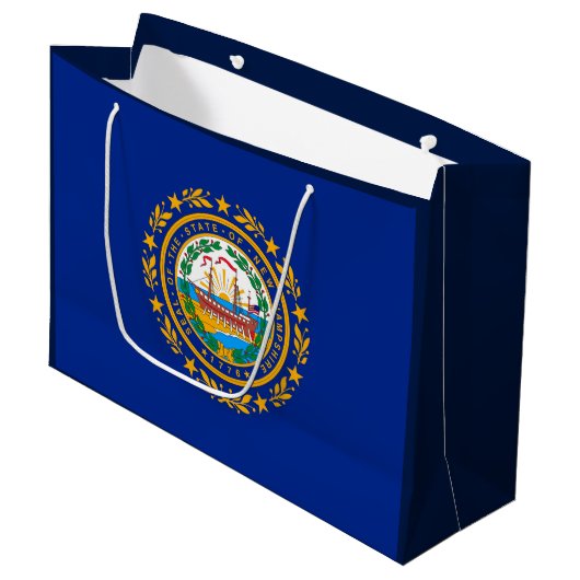 New Hampshire State Flag Design Large Cadeautasje (Voorkant Gekanteld)