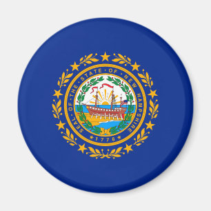 New Hampshire State Flag Design Magneet