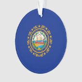 New Hampshire State Flag Design Ornament (voorkant)