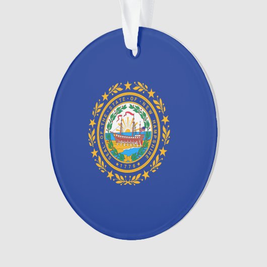 New Hampshire State Flag Design Ornament (voorkant)