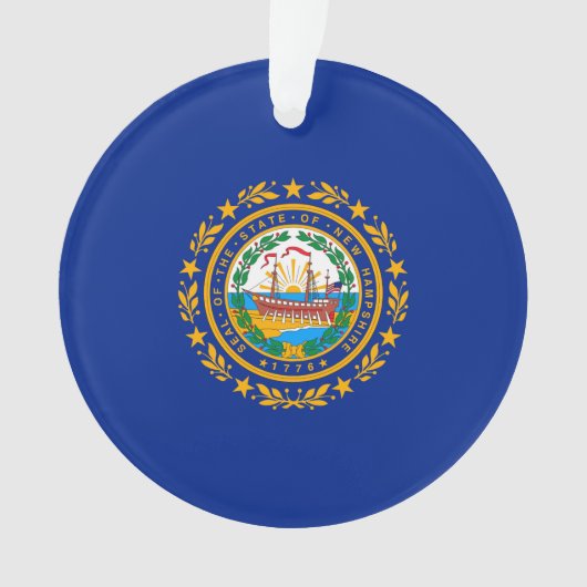New Hampshire State Flag Design Ornament (voorkant)