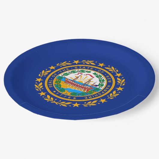 New Hampshire State Flag Design Papieren Bordje (Gekanteld)
