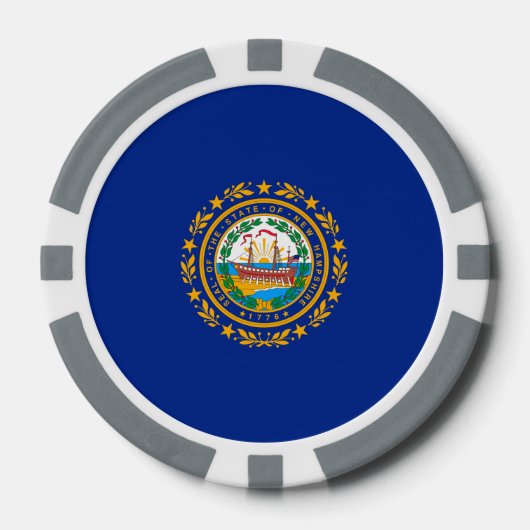 New Hampshire State Flag Design Poker Chips (Voorkant)