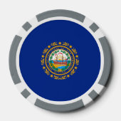New Hampshire State Flag Design Poker Chips (Achterkant)