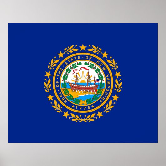 New Hampshire State Flag Design Poster (Voorkant)