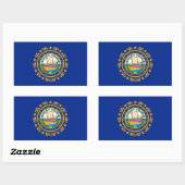 New Hampshire State Flag Design Rechthoekige Sticker (Vel)