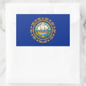 New Hampshire State Flag Design Rechthoekige Sticker (Tas)