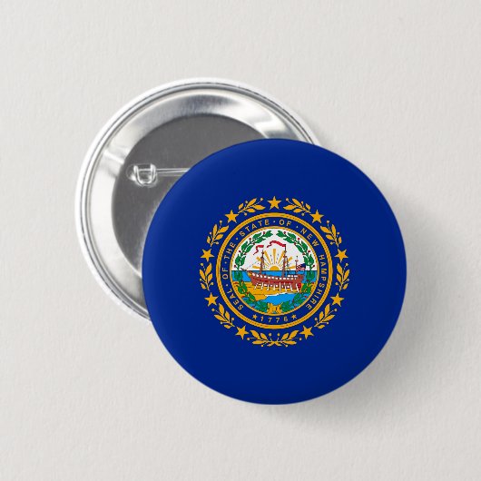New Hampshire State Flag Design Ronde Button 5,7 Cm (Voorkant /achterkant)