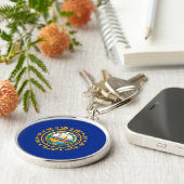 New Hampshire State Flag Design Sleutelhanger (Zijkant)