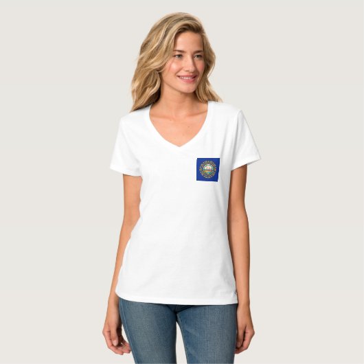 New Hampshire State Flag Design T-shirt (Voorkant volledig)