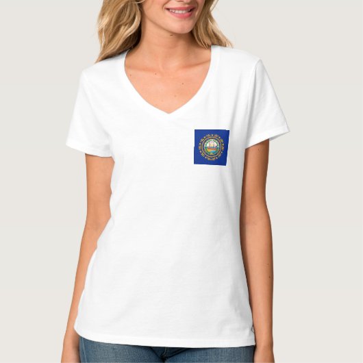 New Hampshire State Flag Design T-shirt (Voorkant)