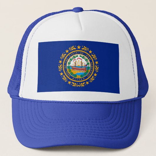 New Hampshire State Flag Design Trucker Pet (Voorkant)