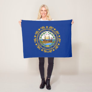 New Hampshire State Flag Fleece Deken