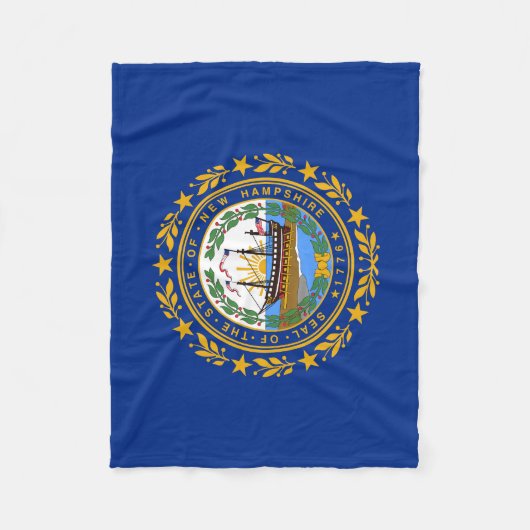 New Hampshire State Flag Fleece Deken (Voorkant)