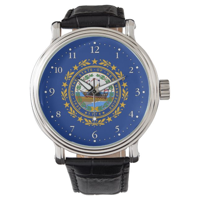 New Hampshire State Flag Horloge (Voorkant)