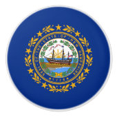 New Hampshire State Flag Keramische Knop (Voorkant)
