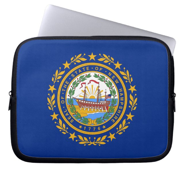 New Hampshire State Flag Laptop Sleeve (Voorkant)