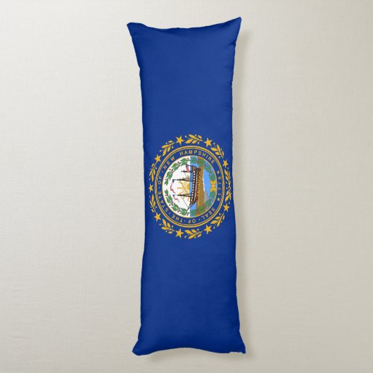 New Hampshire State Flag Lichaamskussen (Achterkant (Verticaal))