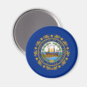 New Hampshire State Flag Magneet (Voorkant / Achterkant)