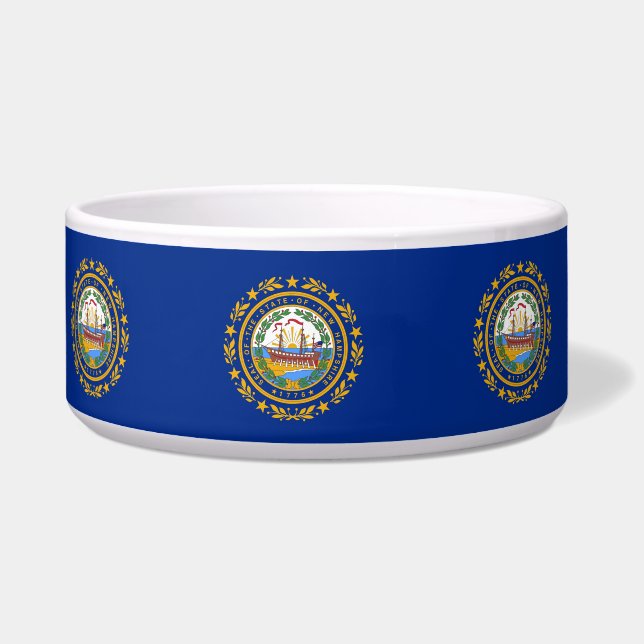 New Hampshire State Flag Pet Bowl Voerbakje (Links)