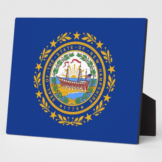 New Hampshire State Flag Plaque Fotoplaat (Zijkant)