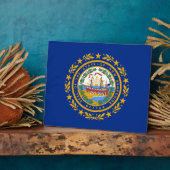 New Hampshire State Flag Plaque Fotoplaat (Zijkant)