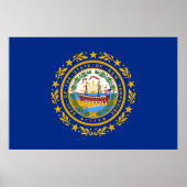 New Hampshire State Flag Poster (Voorkant)