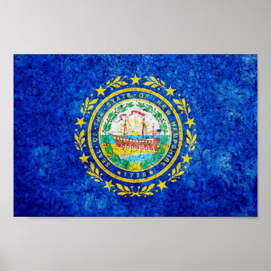 New Hampshire State Flag Poster (Voorkant)