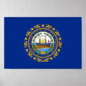 New Hampshire State Flag Poster (Voorkant)