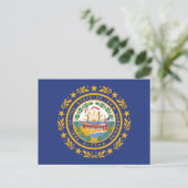 New Hampshire State Flag Raleigh Souvenir Briefkaart (Staand voorkant)