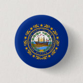 New Hampshire State Flag Ronde Button 3,2 Cm (Voorkant)