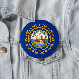 New Hampshire State Flag Ronde Button 4,0 Cm