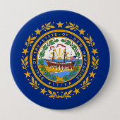 New Hampshire State Flag Ronde Button 4,0 Cm (Voorkant)