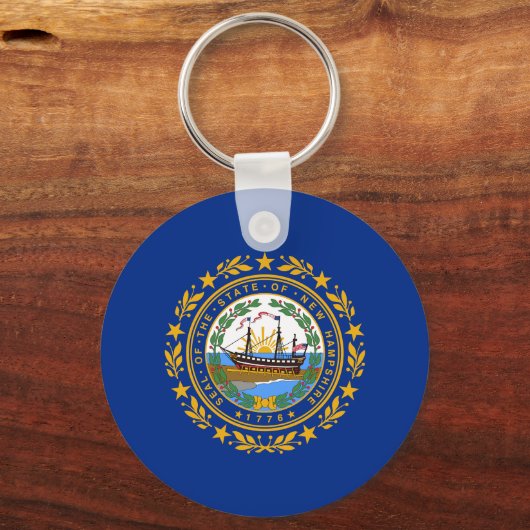 New Hampshire State Flag Sleutelhanger (Achterkant)