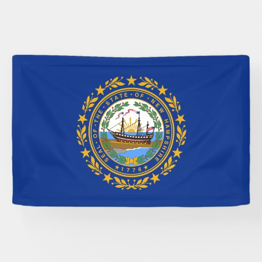 New Hampshire State Flag Spandoek (Horizontaal)