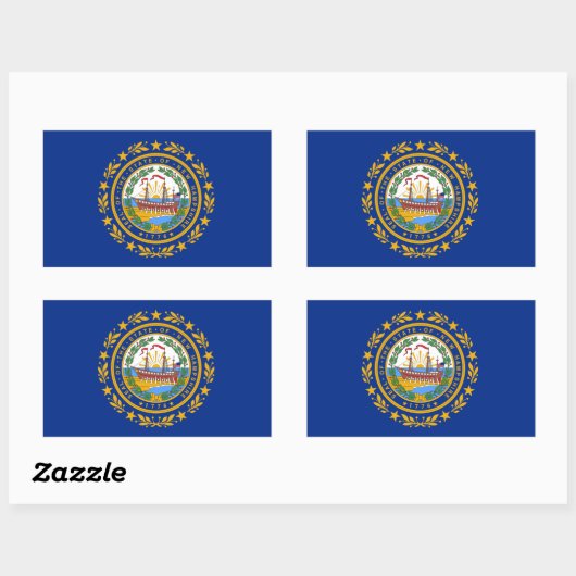 New Hampshire State Flag Sticker (Vel)
