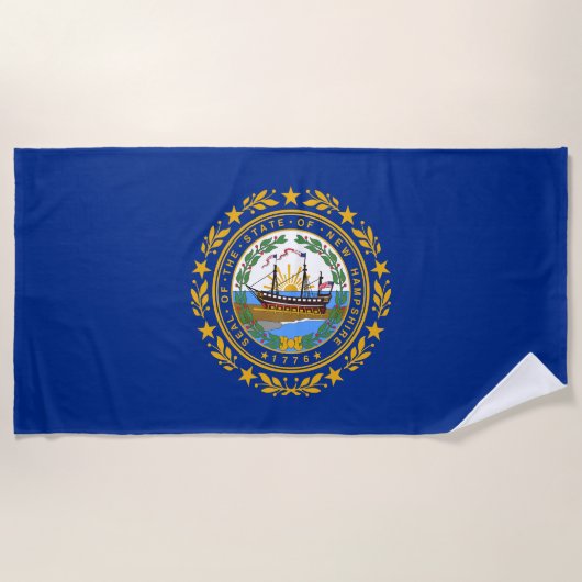 New Hampshire State Flag Strandlaken (Voorkant)