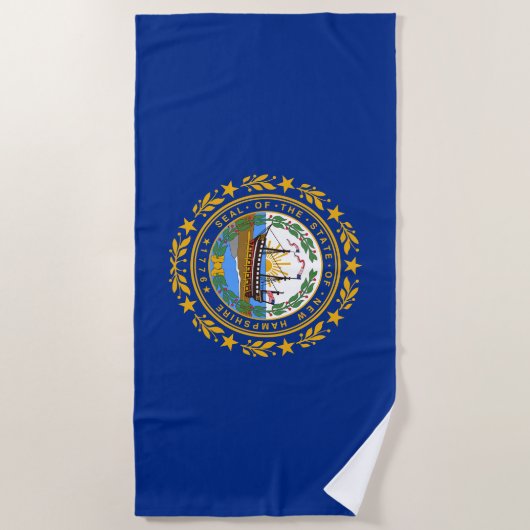 New Hampshire State Flag Strandlaken (Voorkant)