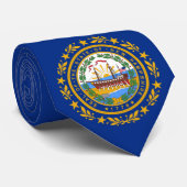 New Hampshire State Flag Stropdas (Opgerold)