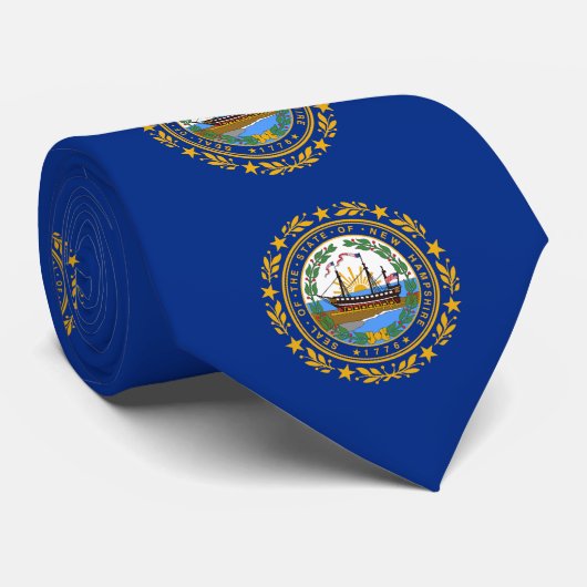New Hampshire State Flag Stropdas (Opgerold)